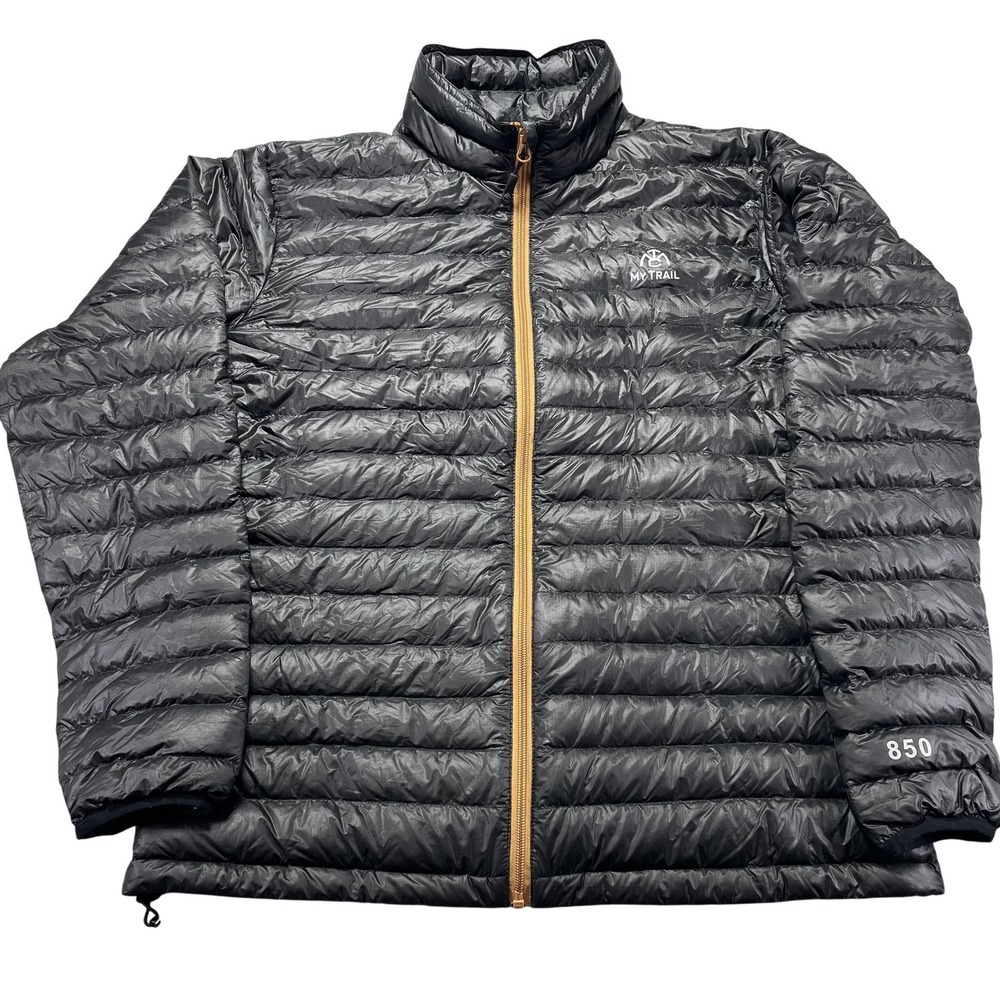 My Trail Jacket Womens XL Black 850 Down Puffer Full Zip Lightweight Outdoor